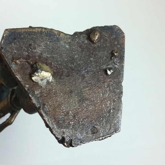 Antique Mother and Child Brass Bronzed Sculpture from Africa 5" (Very Old) - Picture 13 of 16